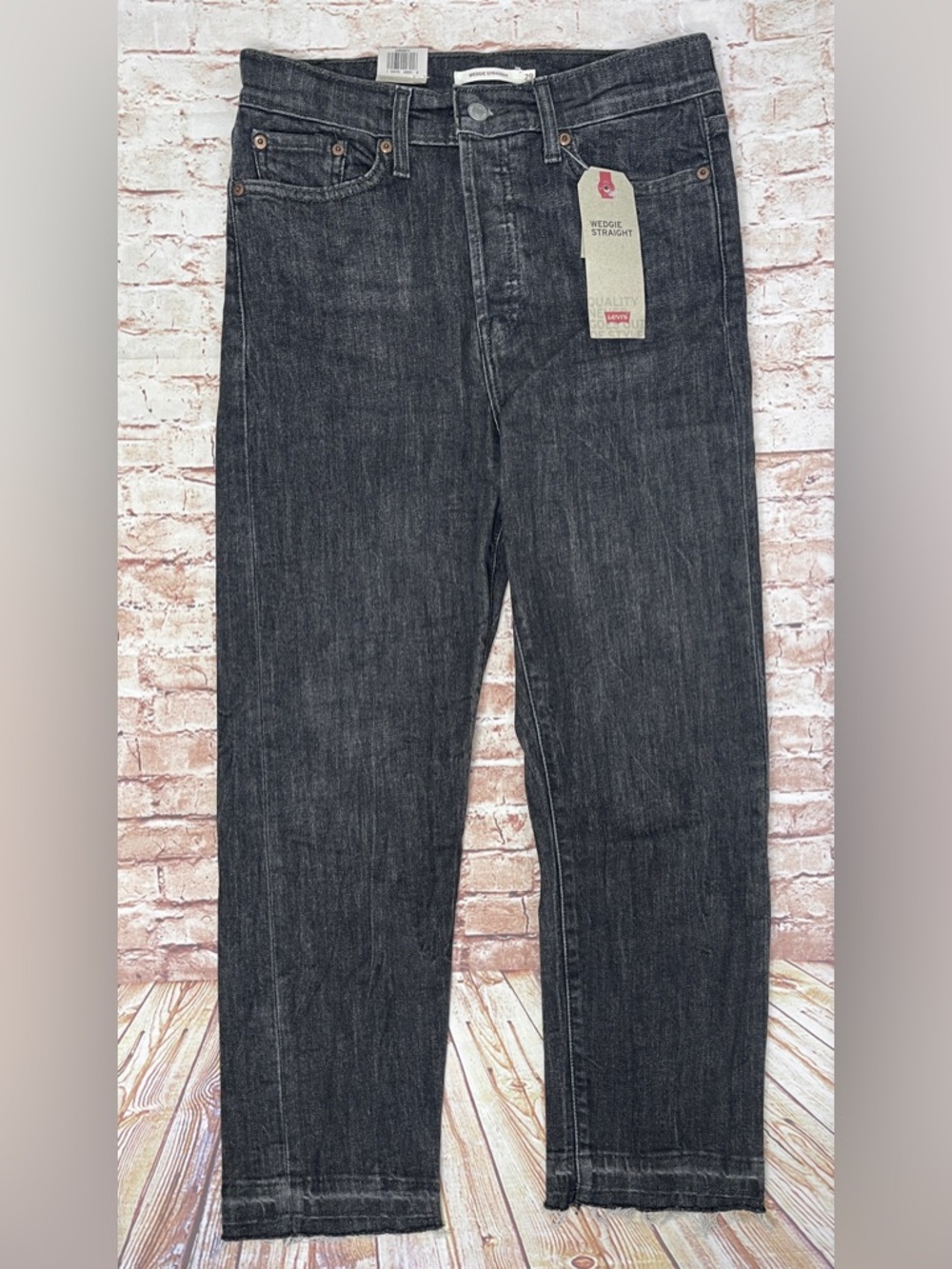Levi's Black Wedgie Straight Jeans High Wasited